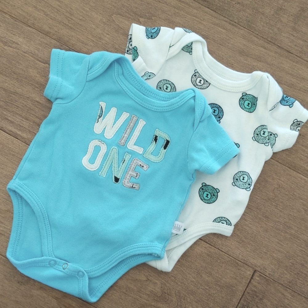 3 for $12! 0-3 month Rosie Pope onesies
